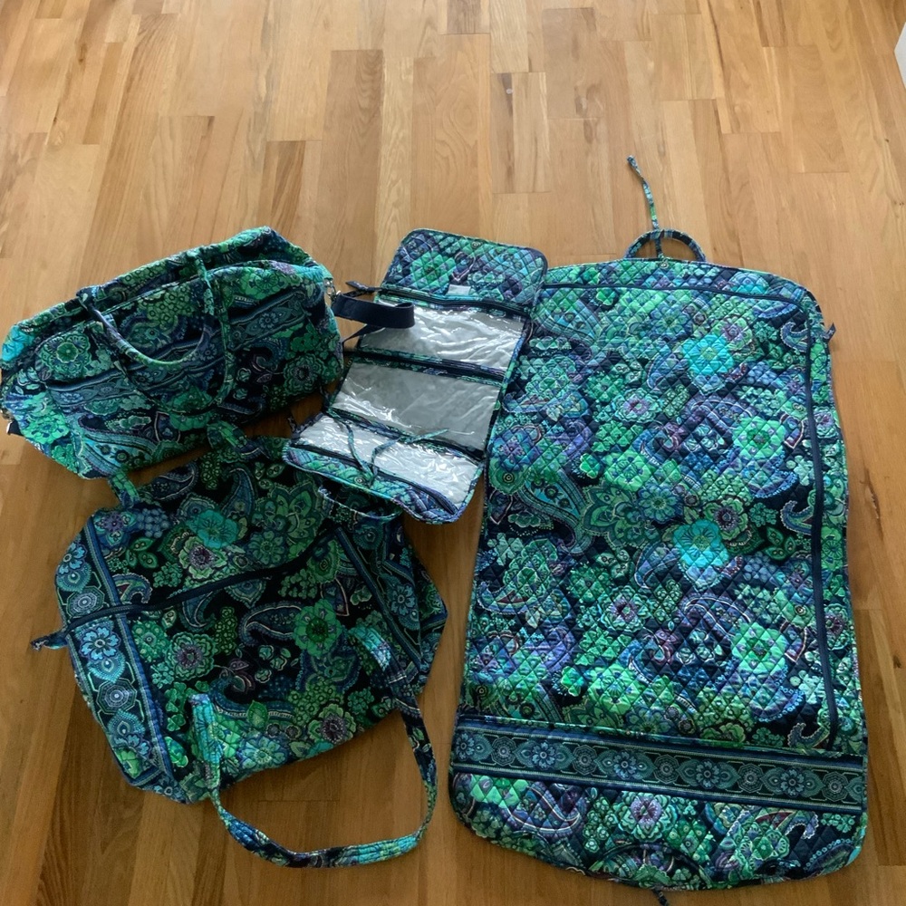 4 Matching Vera Bradley Travel Bags
